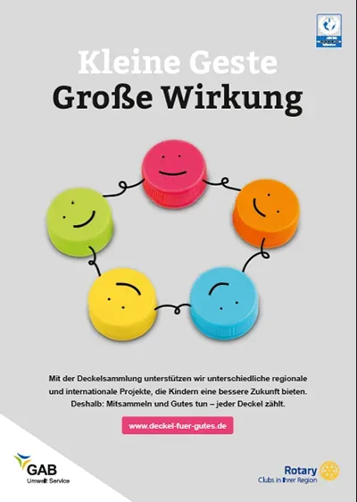 Deckelsammlung für den guten Zweck
